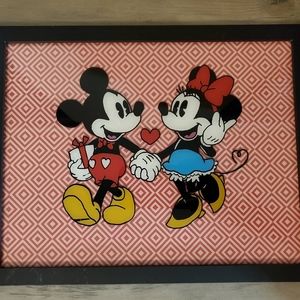 Mickey & Minnie Glass Frame Art 8.5 x 11